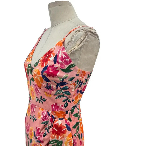 Lovers + Friends Orchid Dress Sunset Floral Print Wrap Pink Size Small - Picture 8 of 16